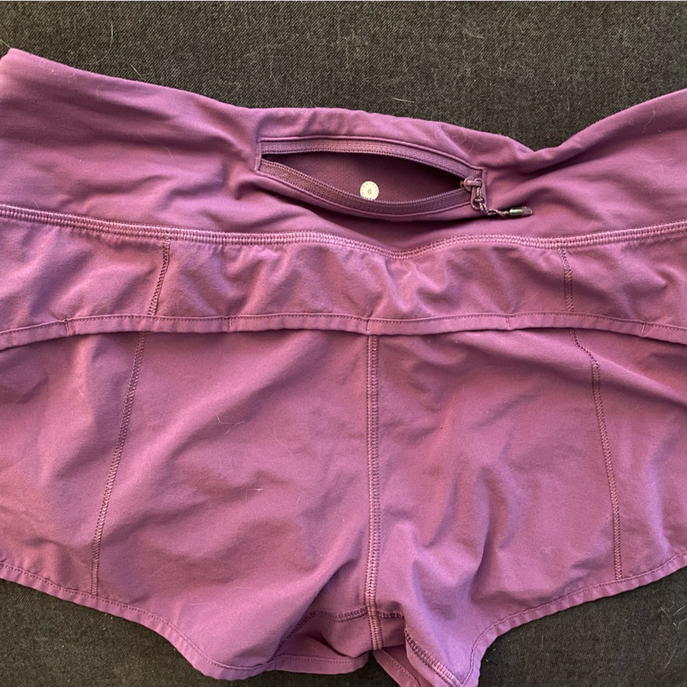 COPY - Lululemon Run Speed Short 2.5” Size 6 Plum.